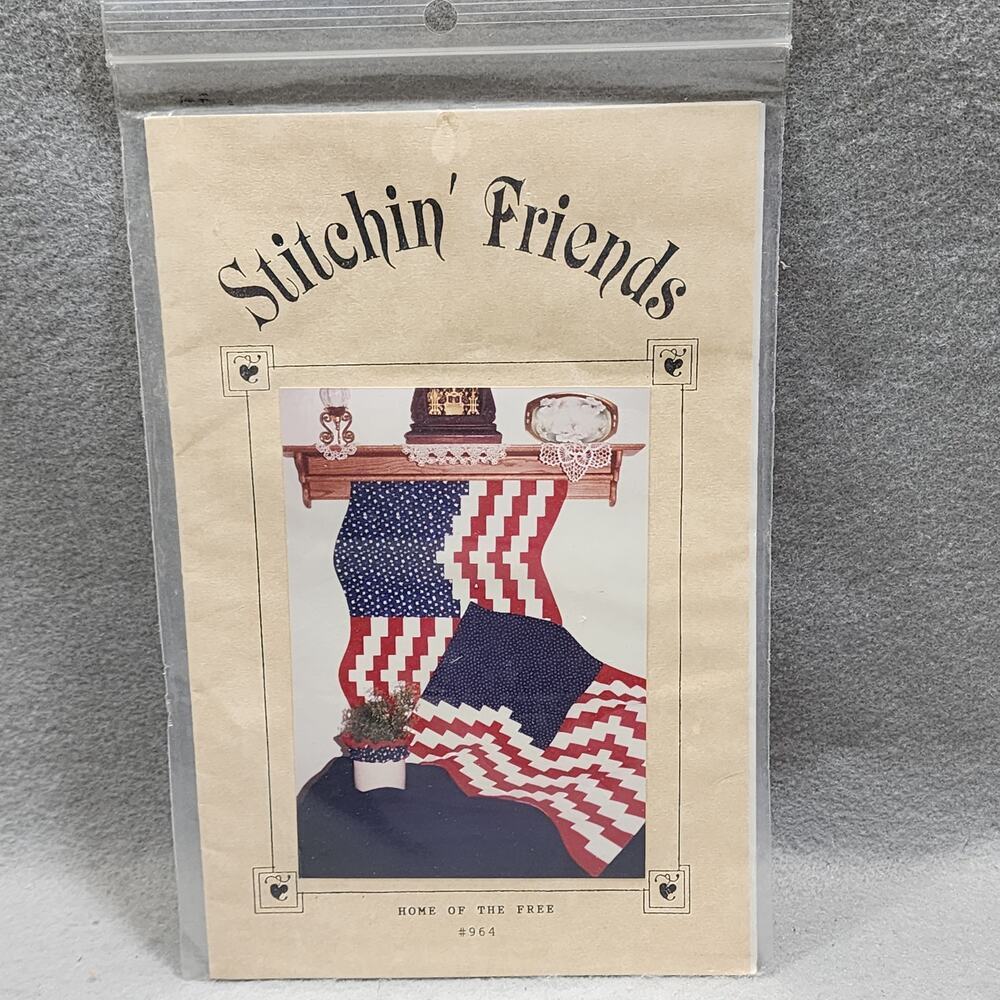 Home Of The Free 964 Sewing Pattern Stitchin' Friends Vintage 1996 NIP Uncut